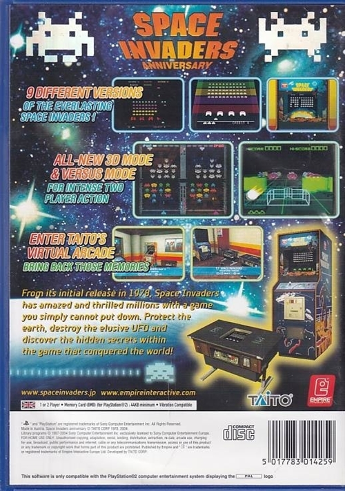 Space Invaders Anniversary - PS2 (B Grade) (Genbrug)
